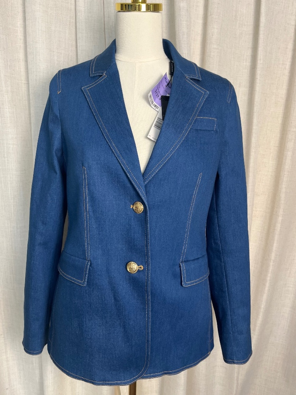 Elie Tahari Stretch Denim Blazer- Size 10 - NWT